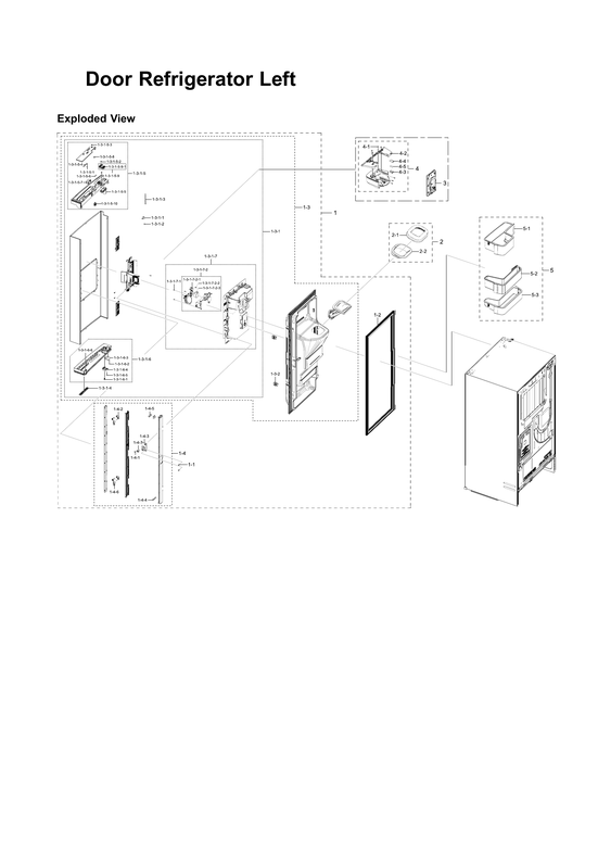 LEFT REFRIGERATOR DOOR PARTS