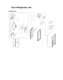Left refrigerator door parts