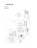 Left refrigerator door parts