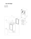 Right refrigerator door parts