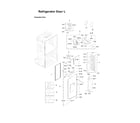 Samsung RF28JBEDBSR/AA-08 left refrigerator door parts diagram