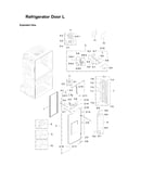 Left refrigerator door parts