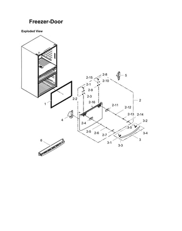Freezer door parts