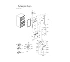 Samsung RF31FMEDBSR/AA-00 left refrigerator door parts diagram