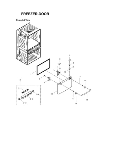 Freezer door parts