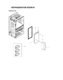 Right refrigerator door parts