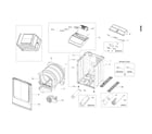 Samsung DV45K7100EW/A3-00 main assy diagram