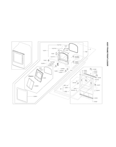 Front frame & door assy