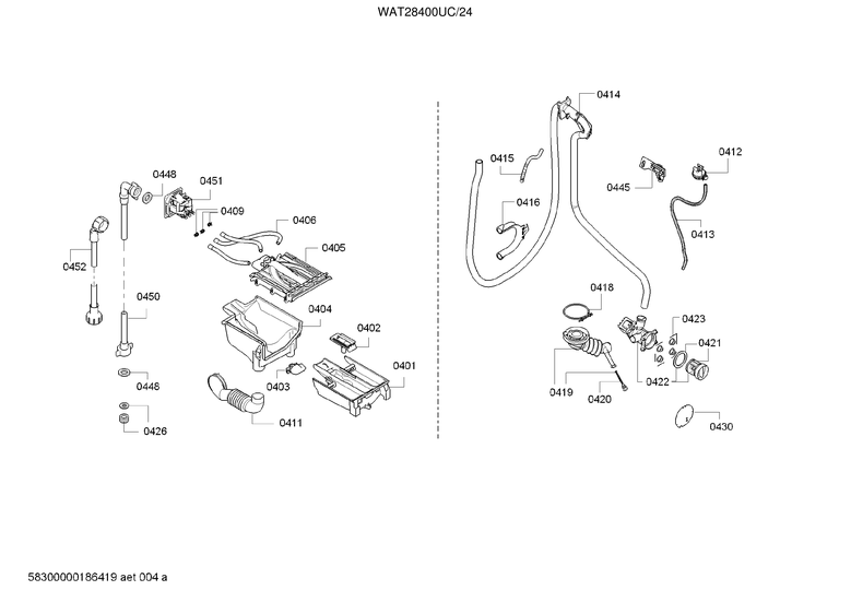 Dispenser tray/pipe outlet parts