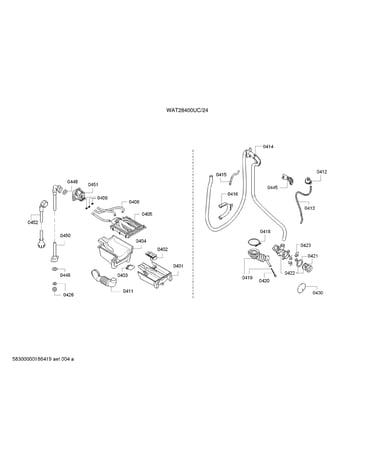 Dispenser tray/pipe outlet parts
