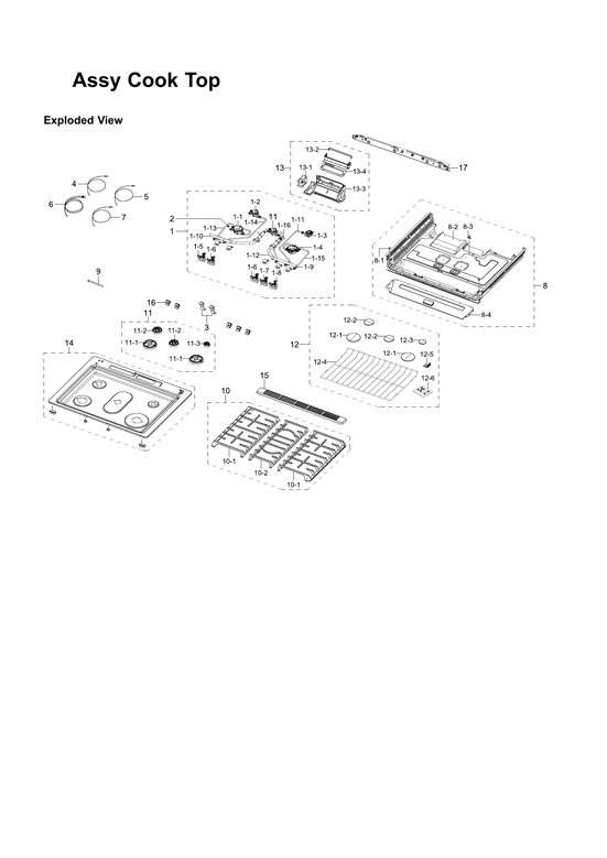 Cooktop assy