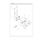 Samsung RF25HMEDBSG/AA-03 freezer door parts diagram