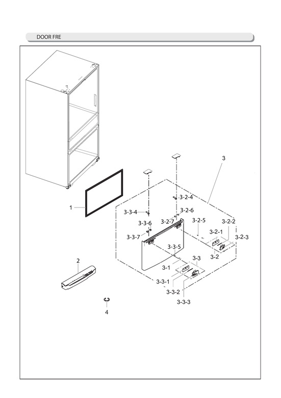 Freezer door parts