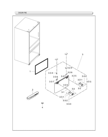 Freezer door parts