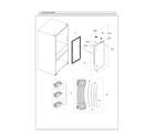 Samsung RF25HMEDBSG/AA-03 right refrigerator door parts diagram