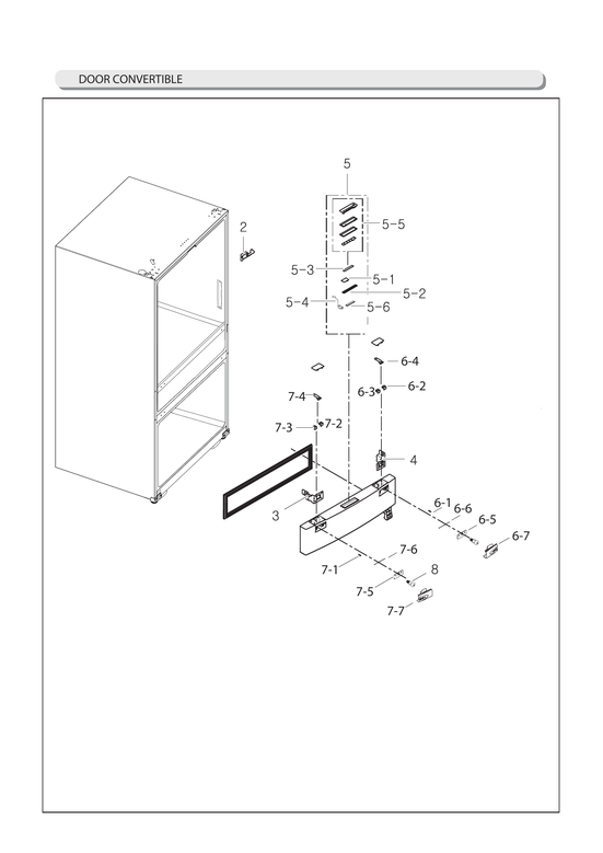 Convertible door parts