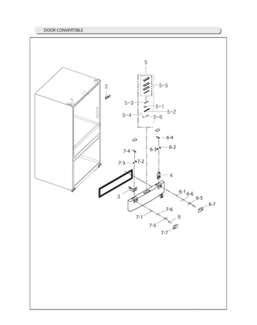 Convertible door parts