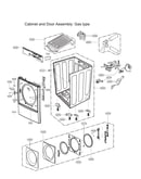 Cabinet & door assy: gas type