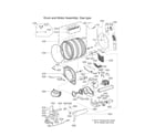 Kenmore Elite 79691782710 drum & motor assy: gas type diagram