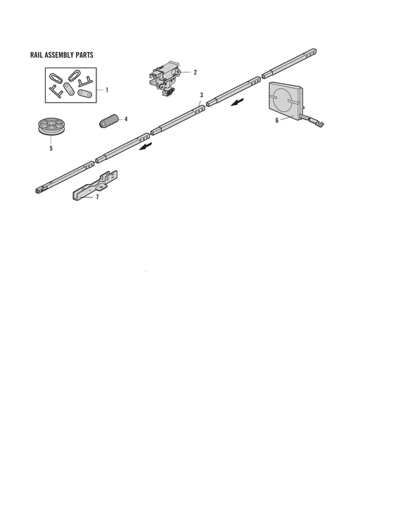 Rail assy parts