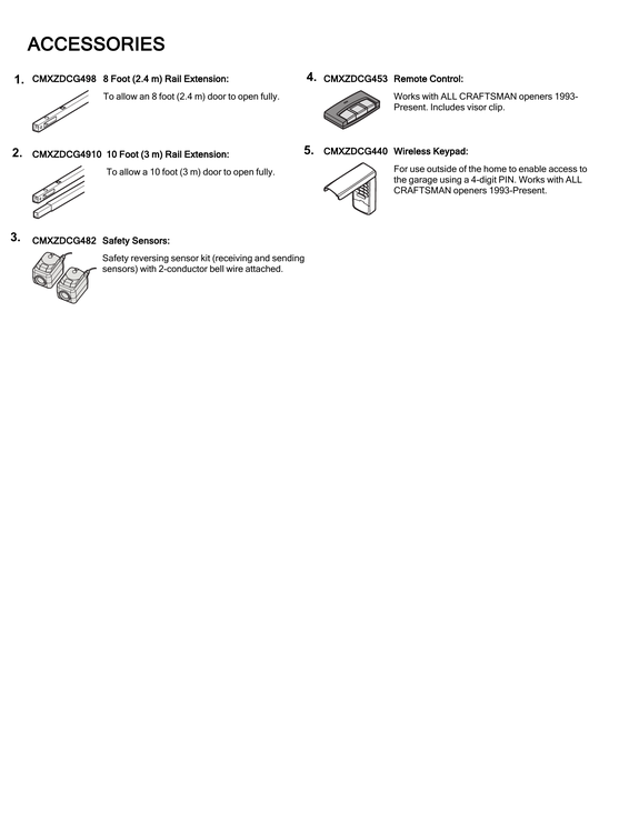 Official Craftsman CMXEOCG772 garage door opener parts | Sears