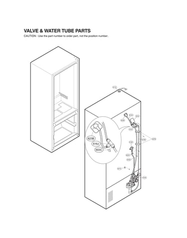 Valve & water tube parts