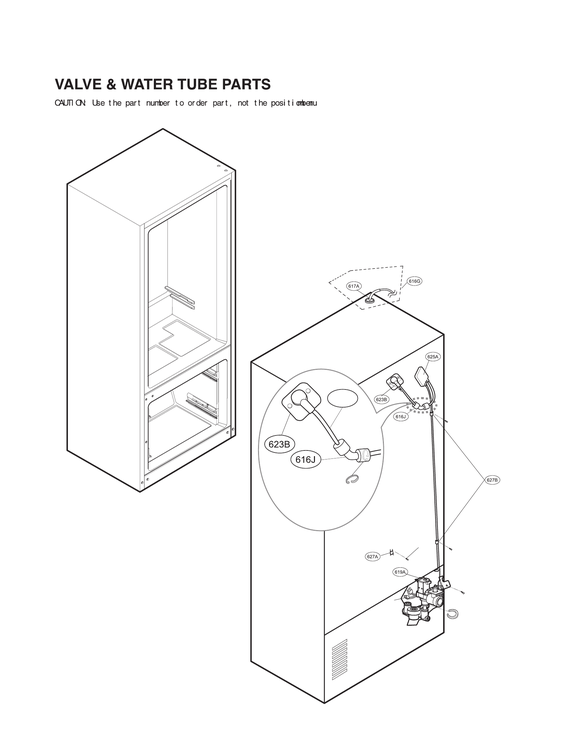 Valve & water tube parts