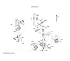 Bosch SHP865ZD5N/01 water inlet system/drain pump/sump diagram