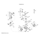 Bosch SHPM88Z75N/01 spray arms/water inlet/heat pump diagram