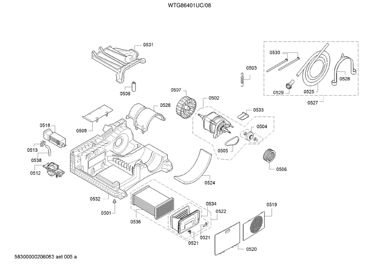 Motor/fan/condenser