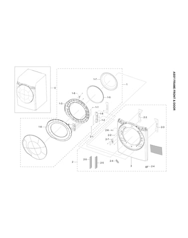 Front frame & door assy