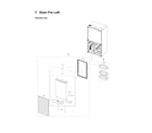 Samsung RF23A9675MT/AA-00 left freezer door parts diagram