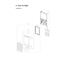 Samsung RF23A9675MT/AA-00 right freezer door parts diagram
