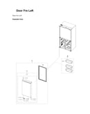 Left freezer door parts