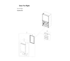 Samsung RF23A9771SR/AA-00 right freezer door parts diagram