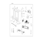 Samsung RS25J500DWW/BY-01 cabinet parts diagram
