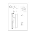 Samsung RS25J500DWW/BY-01 freezer door parts diagram