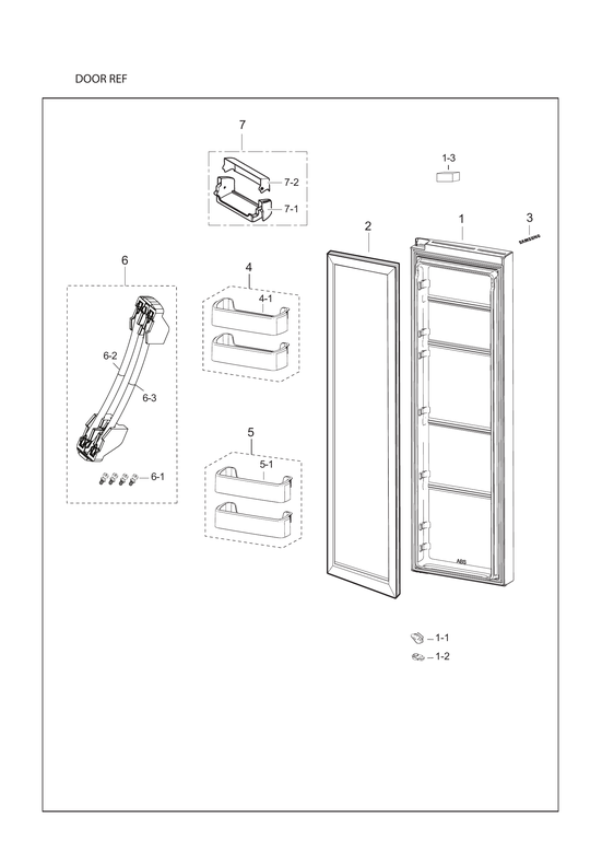 Refrigerator door parts