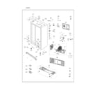 Samsung RS25J500DWW/BY-02 cabinet parts diagram