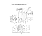 LG DLE7400VE/00 cabinet & door assy: electric type diagram