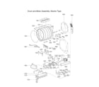 LG DLE7400VE/00 drum & motor assy: electric type diagram