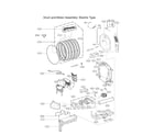 LG DLEX8900B/00 drum & motor assy: electric type diagram