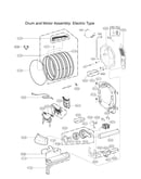 Drum & motor assy: electric type
