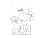 LG DLG7401VE/00 cabinet & door assy: gas type diagram