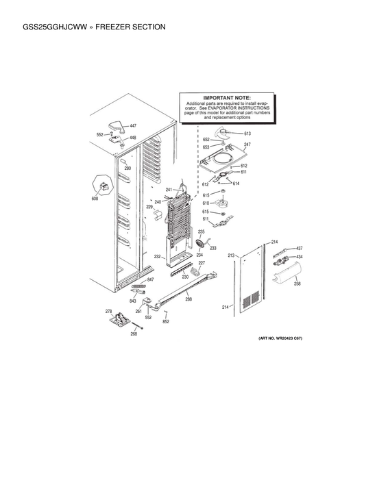 FREEZER SECTION PARTS