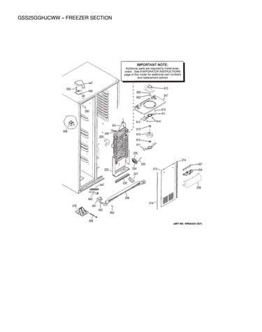 Freezer section parts