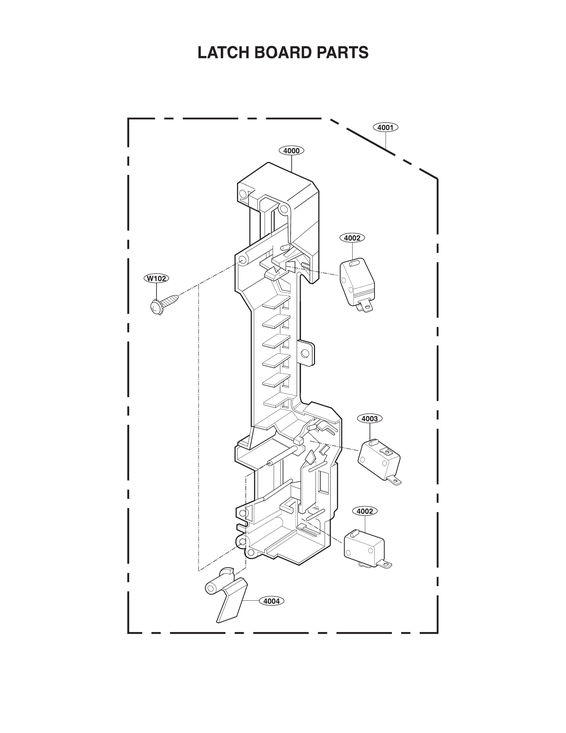 Latch board parts