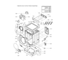LG WM8900HBA/00 cabinet & control panel assy diagram
