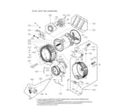 LG WM8900HBA/00 drum & tub assy diagram