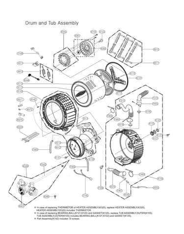 Drum & tub assy